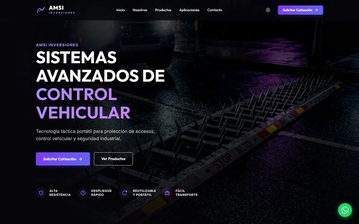 Portada de AMSI Inversiones: sistemas avanzados de control vehicular