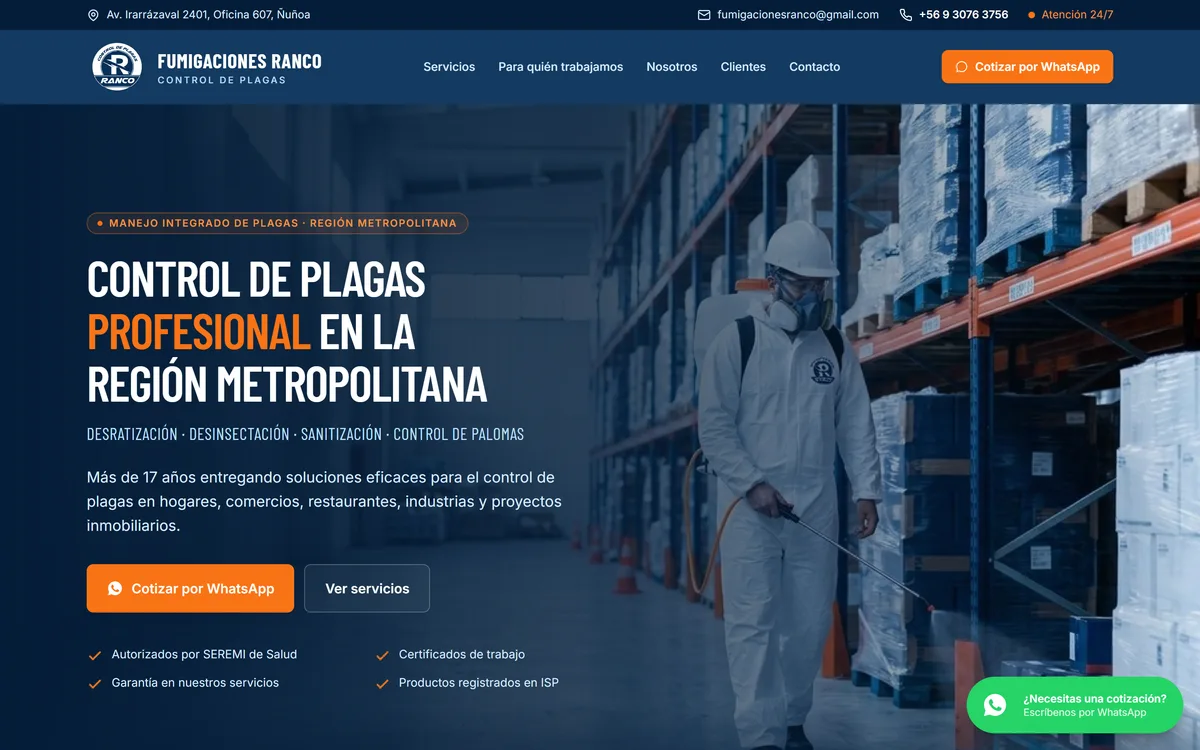 Fumigaciones Ranco