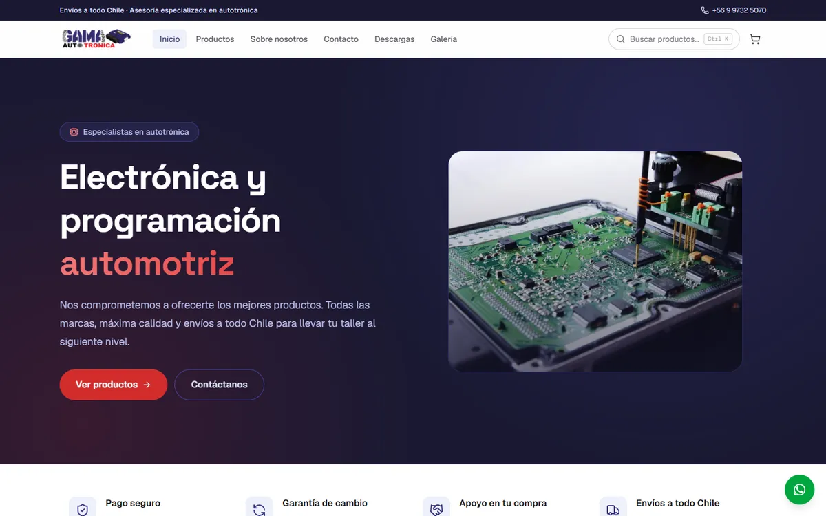 Portada de Gama Autotrónica: electrónica y programación automotriz