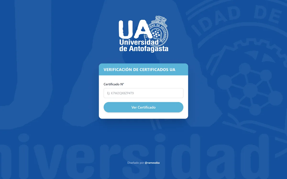 Verificación de Certificados UA